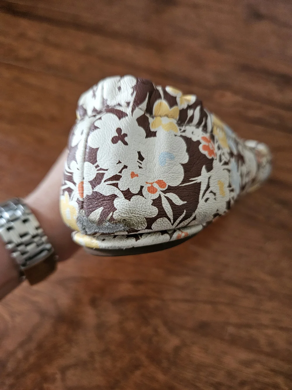Tory Burch Floral Ballet Flats in Brown and Multi Size 8.5